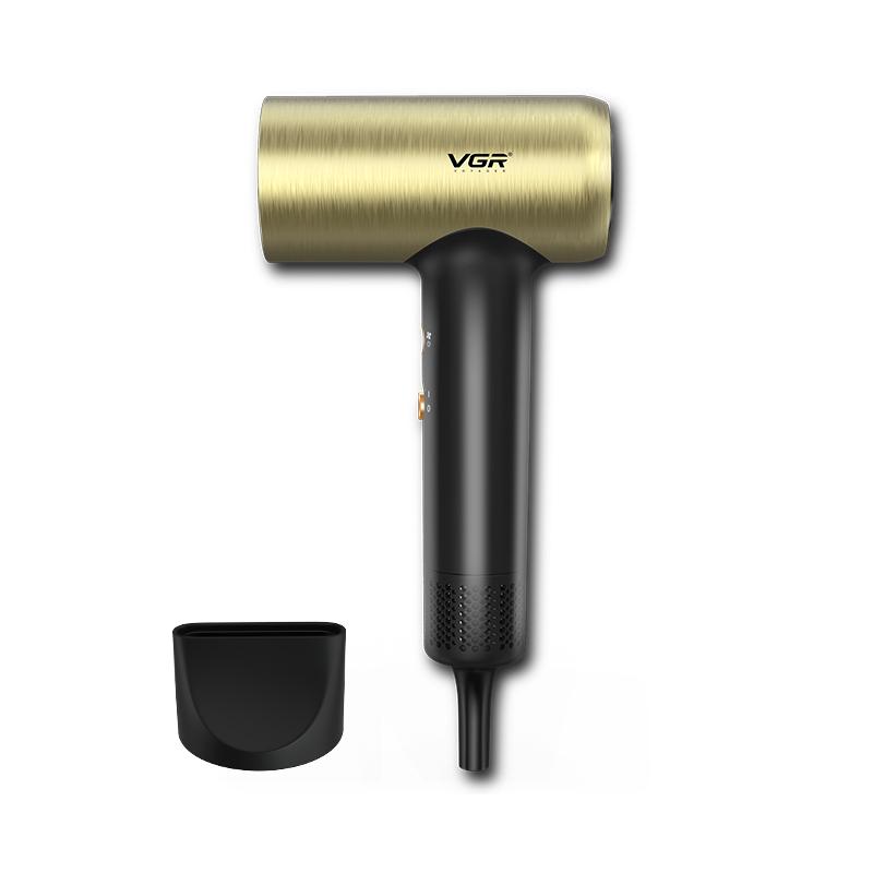 Фен для волосся VGR V-441 металевий корпус 1400 Вт Чорний/Золотистий (29903042) - фото 2