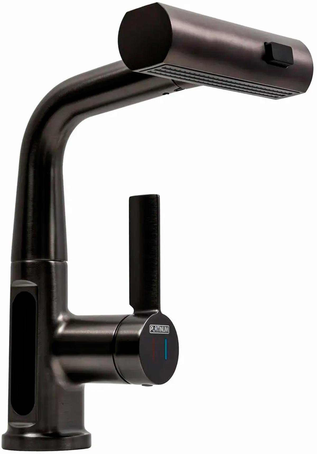 Змішувач для раковини Kayfovo LRK-10 з індикатором Чорний (29240) - фото 2 Змішувач для раковини Kayfovo LRK-10 з індикатором Чорний (29240) - фото 2