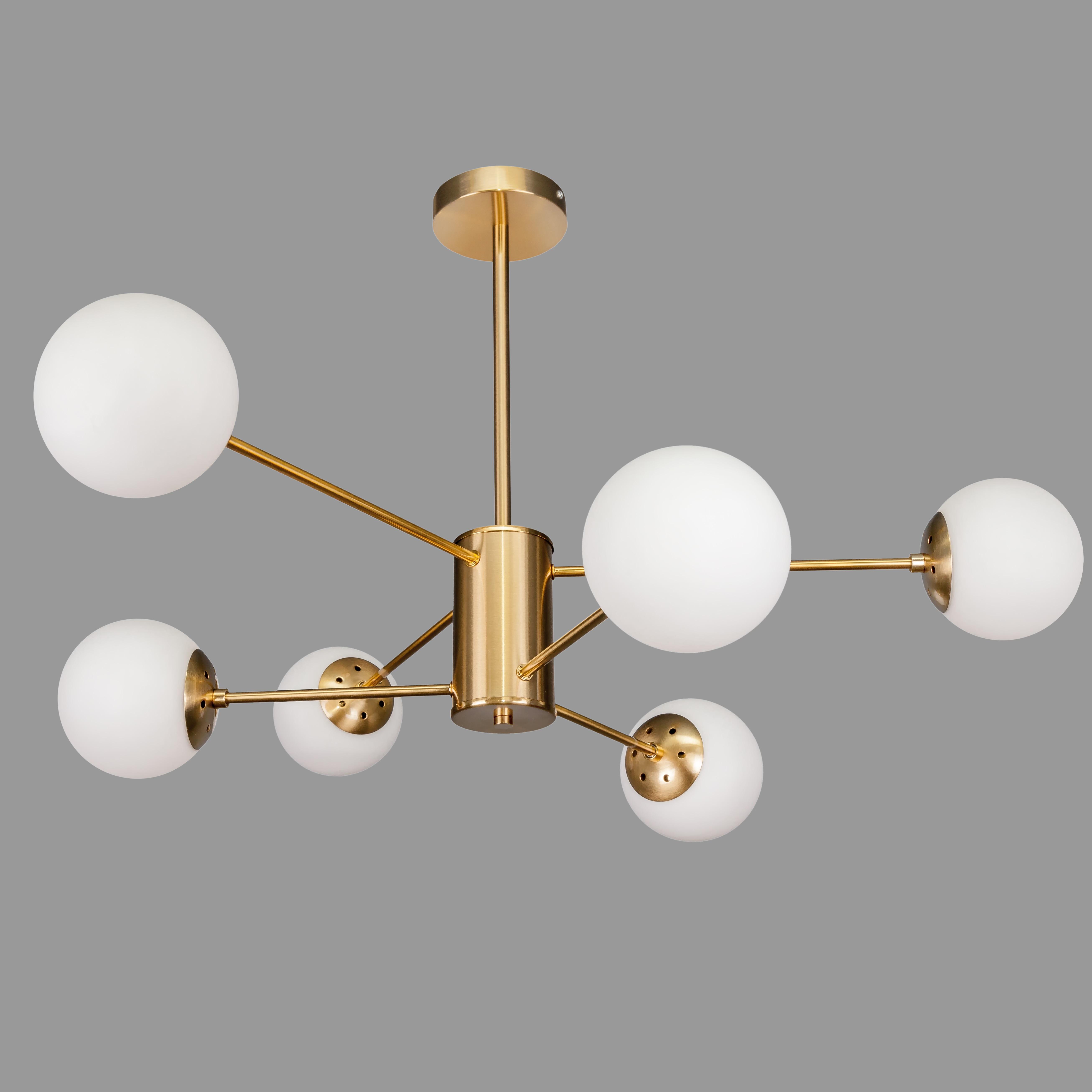 Люстра на 6 шаров Бронзовый (52-6033-6 BRZ+WH)