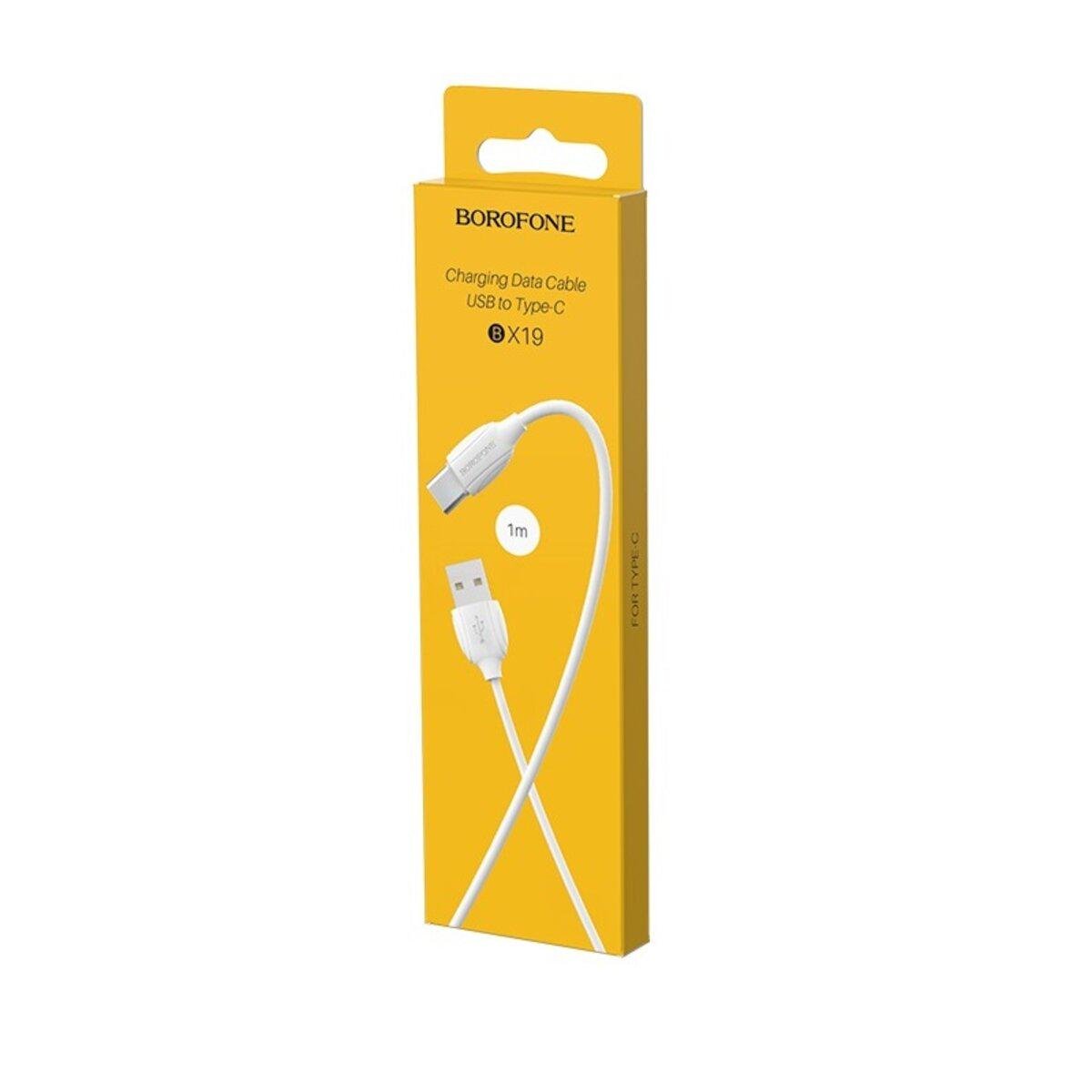 Кабель Borofone BX19 Benefit USB to Type-C 3A 1 м White (BX19CW) - фото 3