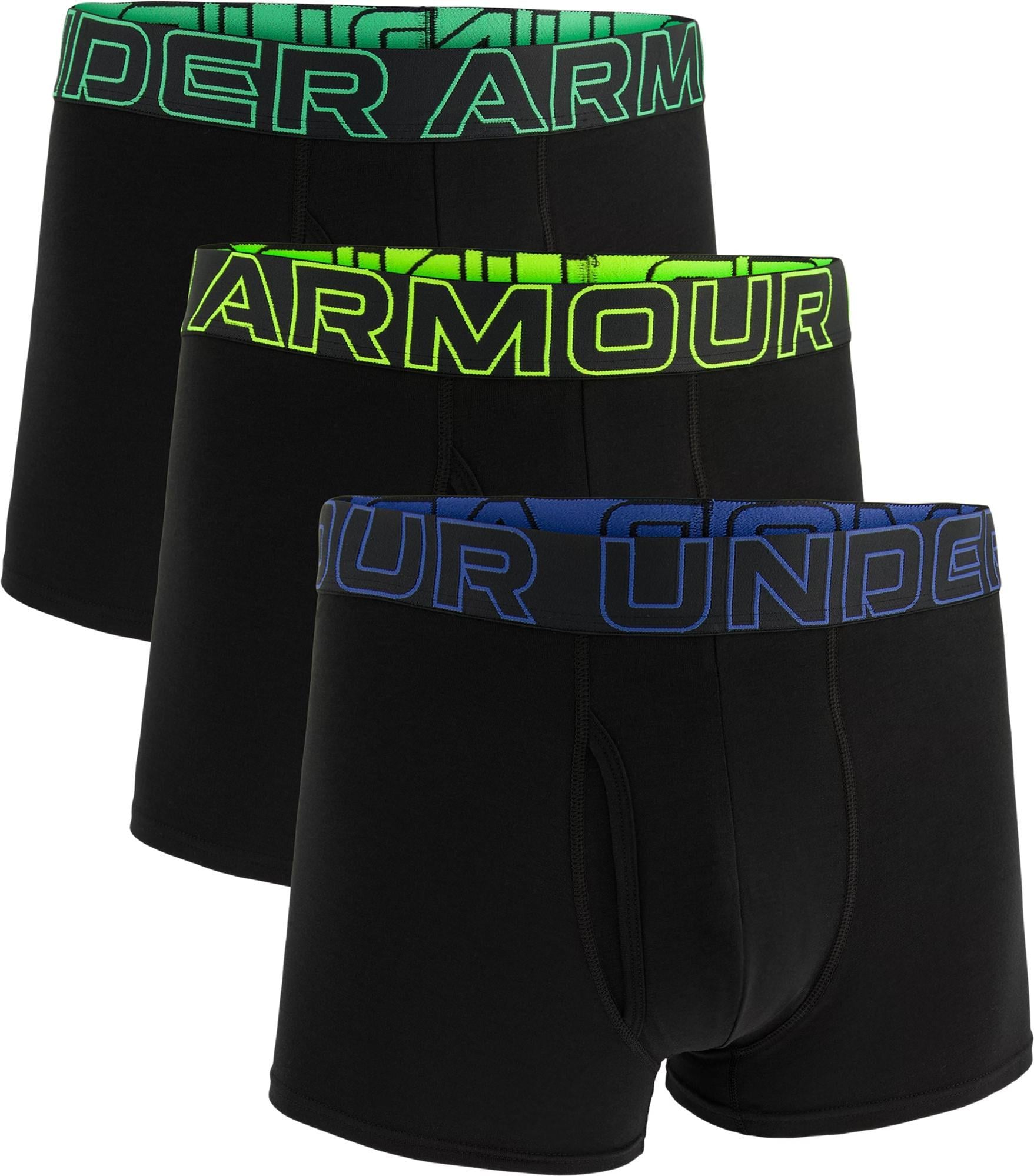 Трусы боксерки Under Armour PERFORMANCE COTTON 3IN 3-PACK BOXERJOCK 1383891-002 3 пары M Черный (46498-48)