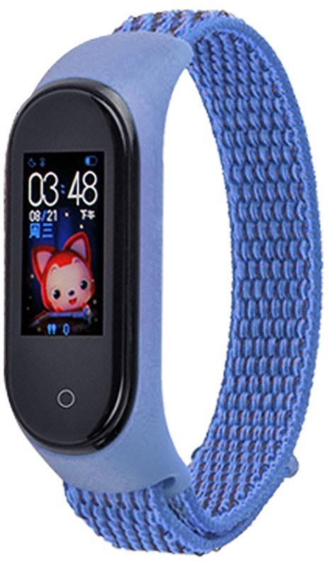 Ремінець Uwatch Replacement Nylon Strap for Mi Band 3/4/5 Blue