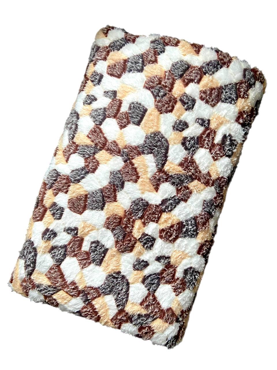 Плед микрофибровый полуторный Koloco Соты 150х200 см Коричневый Плед микрофибровый полуторный Koloco Соты 150х200 см Коричневый