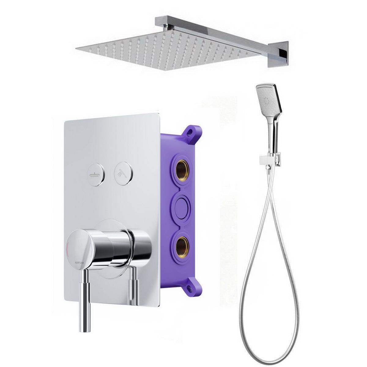 Душевая система скрытого типа Corsan CMZ068MCH 647007 647007 с верхним душем Хром (158756)