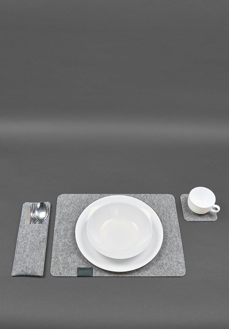 Набір для сервірування столу на 1 персону Зелений (A-028325) - фото 3 Набір для сервірування столу на 1 персону Зелений (A-028325) - фото 3