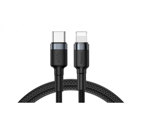Кабель Data BASEUS CATLKLF-G1 Cafule Cable Type-C-Lightning PD18W 1 м Gray/Black (06CATLKLF-G1)