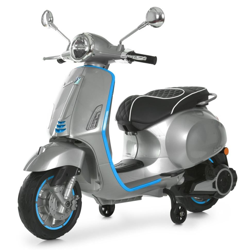 Дитячий електричний мотоцикл Bambi 12V одномісний до 30 кг Сірий (DE-169-E-901) Дитячий електричний мотоцикл Bambi 12V одномісний до 30 кг Сірий (DE-169-E-901)