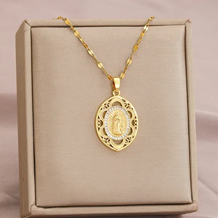 Подвеска на шею с образом Девы Марии (G00046) - фото 6 Подвеска на шею с образом Девы Марии (G00046) - фото 6