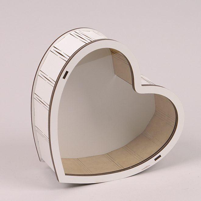 Коробка подарункова Flora Серце з прозорою кришкою Білий (33288) - фото 3 Коробка подарункова Flora Серце з прозорою кришкою Білий (33288) - фото 3