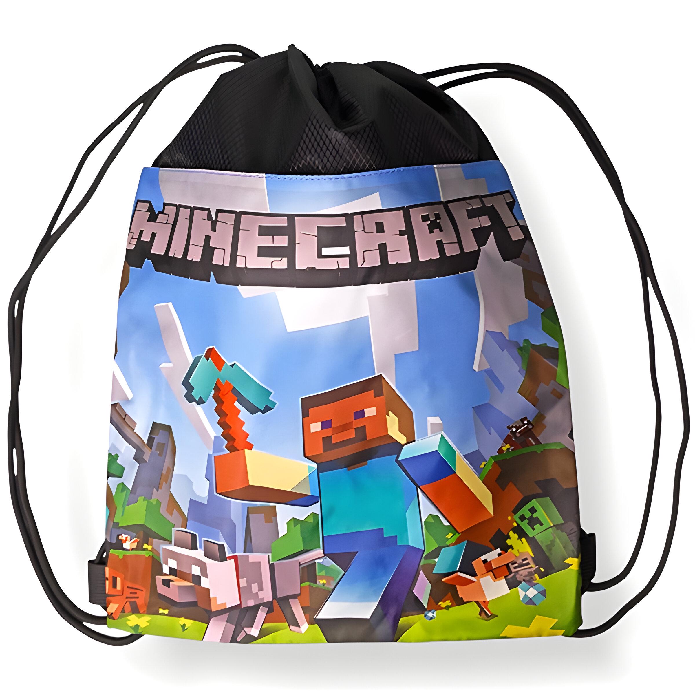 Сумка дитяча Minecraft для спортивного одягу та взуття 35х40 см Чорний (25-33) Сумка дитяча Minecraft для спортивного одягу та взуття 35х40 см Чорний (25-33)