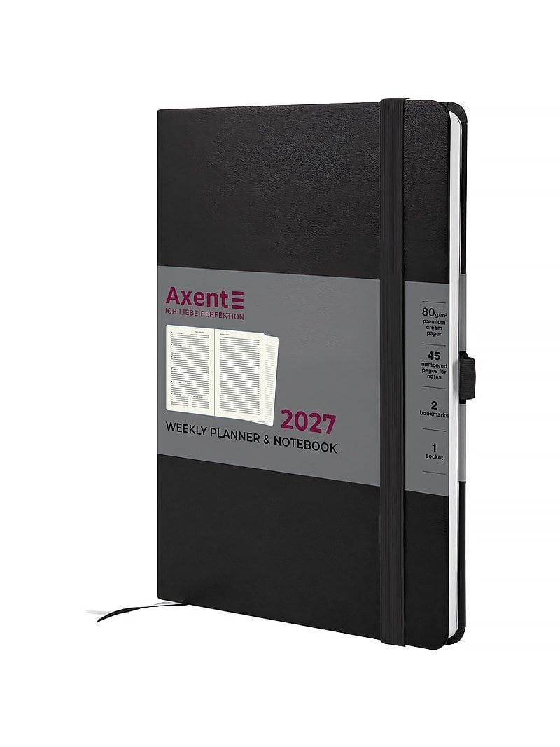 Щотижневик Axent 2027 Prime Strong 145x210 мм Чорний (8507-27-01-A) Щотижневик Axent 2027 Prime Strong 145x210 мм Чорний (8507-27-01-A)