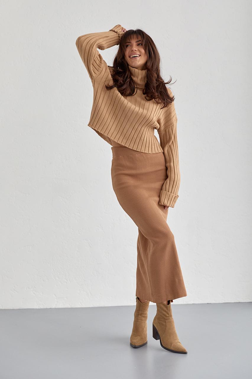 Юбка миди S Коричневый (9505961) - фото 6 Юбка миди S Коричневый (9505961) - фото 6