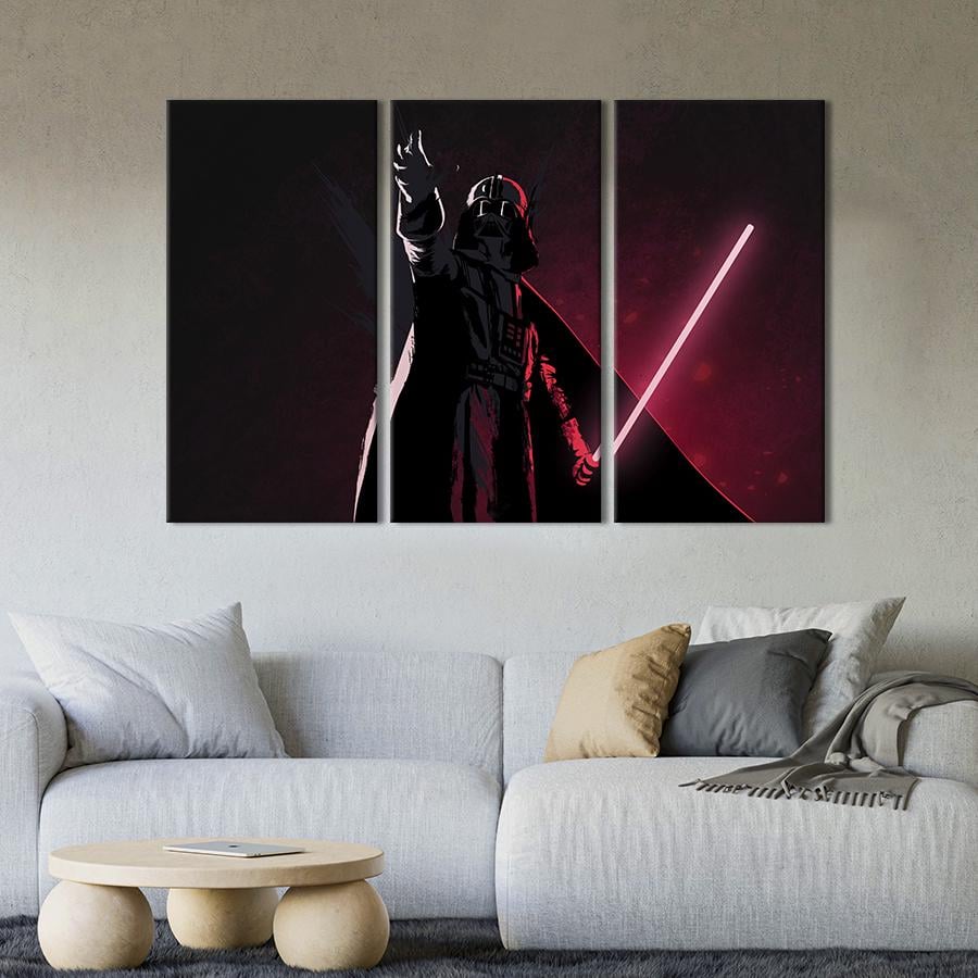 Модульная картина триптих Дарт Вейдер, Звёздные войны 156x100 см (671-31)