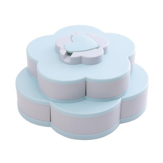Вращающаяся конфета Candy Box Flower с подставкой для телефона 2 яруса Голубой
