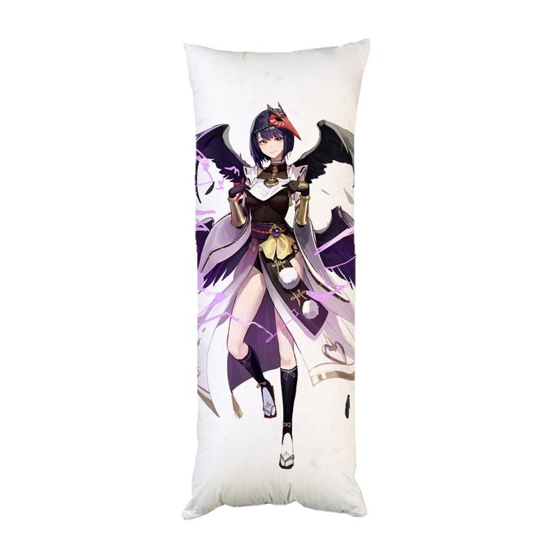 Подушка-обнимашка дакимакура Сара Кудзе и Райден Баал Genshin Impact двухсторонняя 40х100 см (dk151)