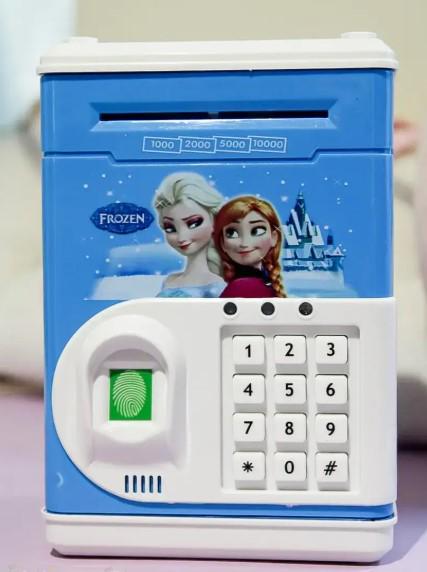 Копилка детская Frozen с отпечатком пальца и кодовым замком (1907)