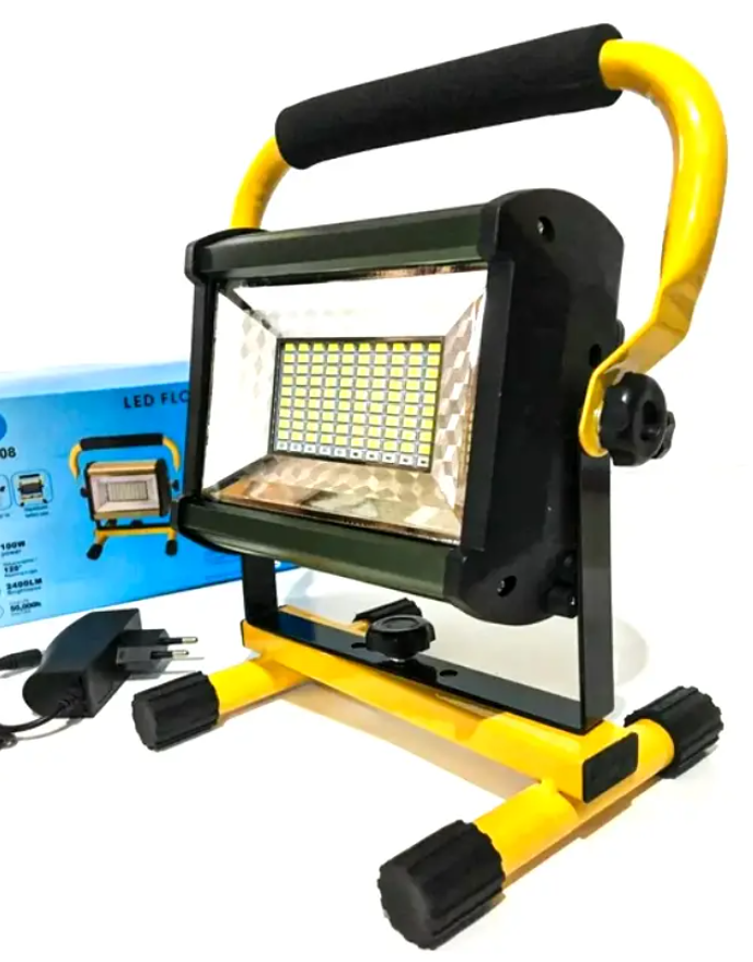 Прожектор-ліхтар UKC Flood Light 18650 LED 4 режими кріплення/5 акумуляторів 100 Вт Жовтий (22981456) - фото 12 Прожектор-ліхтар UKC Flood Light 18650 LED 4 режими кріплення/5 акумуляторів 100 Вт Жовтий (22981456) - фото 12