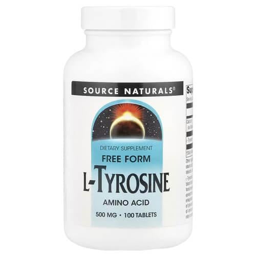 Добавка L-Тирозин Source Naturals L-Tyrosine 500 мг 100 Tablets (SNS-00190)