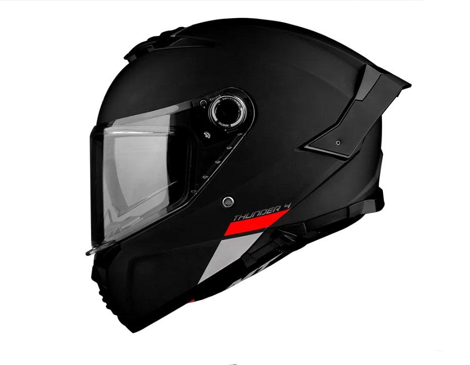 Мотошлем MT HELMETS Thunder 4 SV Solid XS Matt Black (20985) - фото 2