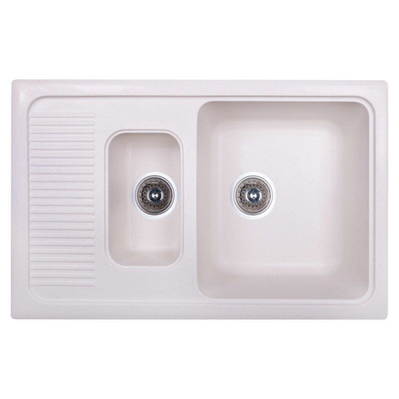 Мойка для кухни Cosh 7749 COSH7749K203 с сифоном 772x495 мм Белый (62132)