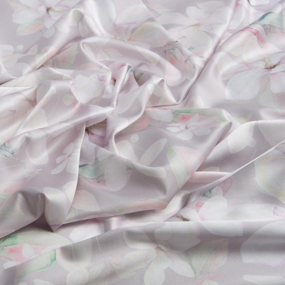Ткань платевая атлас шелк магнолия Пастель (22972)