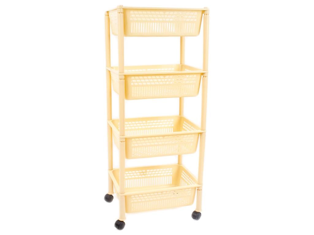 Полиця для підлоги 4-ярусна Бежевий (MCS-11355-6)