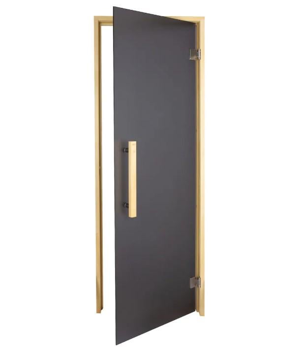 Дверь для бани Tesli Lux 1900х700х8 мм Graphite Sateen (016256)