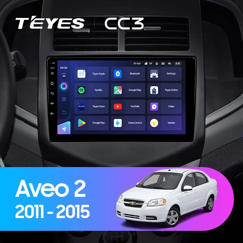 Автомагнітола штатна Teyes для Chevrolet Aveo 2 2011-2015 Android СС3 6+128G 360° (1658251004) - фото 3