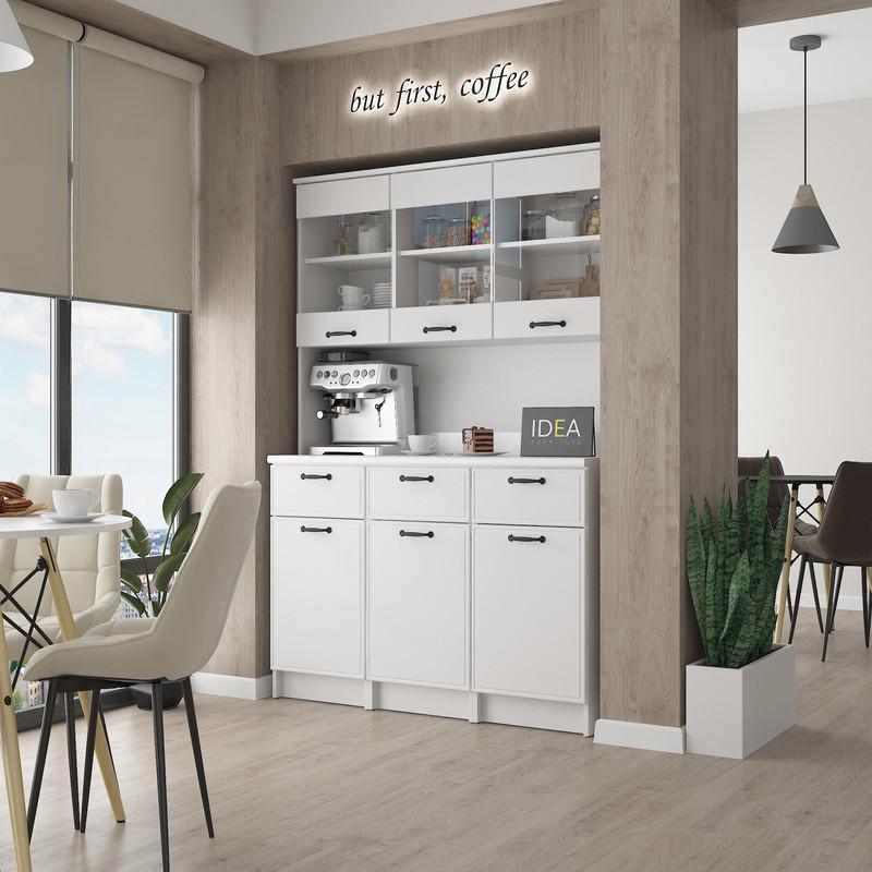 Готовий кухонний буфет Idea К-92 120 см Білий (33543396)