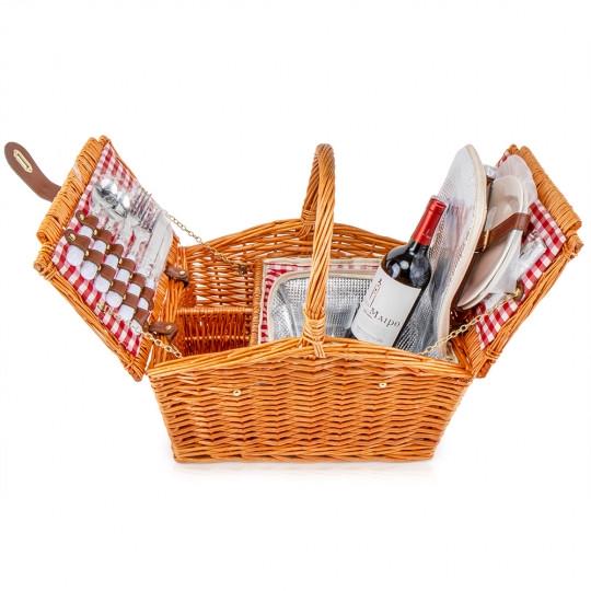 Корзина для пикника Lefard Рандеву на 2 человека 42х30х20 см Коричневый (0503-028)