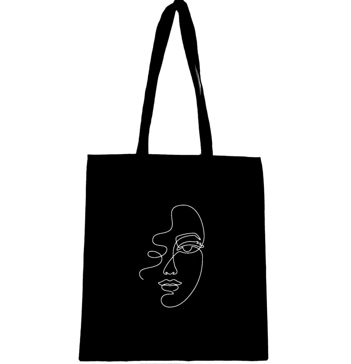 Еко-сумка з принтом Face (923) Еко-сумка з принтом Face (923)