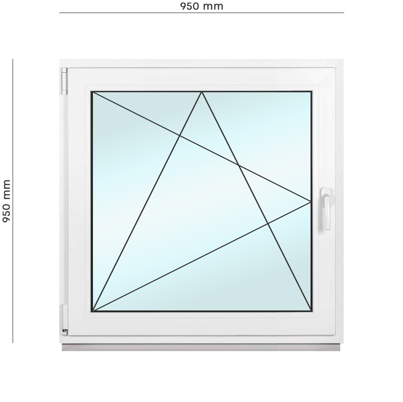Окно металлопластиковое Framex поворотно-откидное с левым открытием 950х950 мм Белый - фото 2