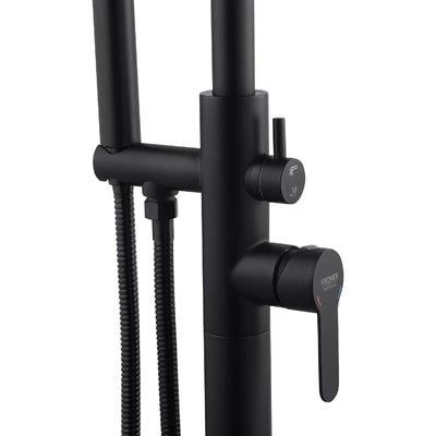 Смеситель для ванны напольный Kroner KRP Edelstahl Klassisch-SCH077 Черный - фото 7