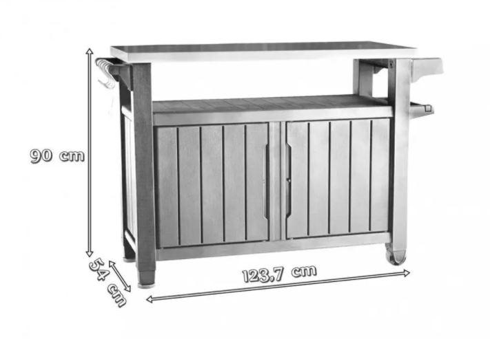 Садовый стол для барбекю Keter Unity XL 183 л Brown (230409) - фото 5 Садовый стол для барбекю Keter Unity XL 183 л Brown (230409) - фото 5