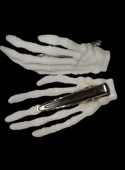 Заколки на Хелловін Скелет One size Білий (703130) - фото 3 Заколки на Хелловін Скелет One size Білий (703130) - фото 3