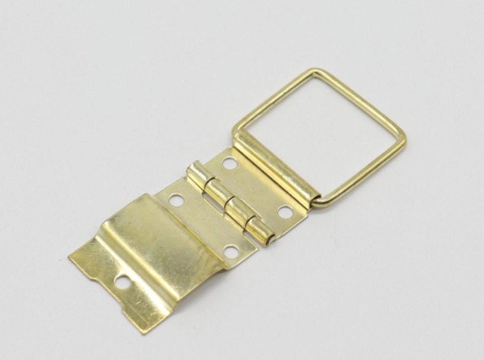Петля для чемоданов металлическая с фиксатором 24х46 мм Золотой (460548785)