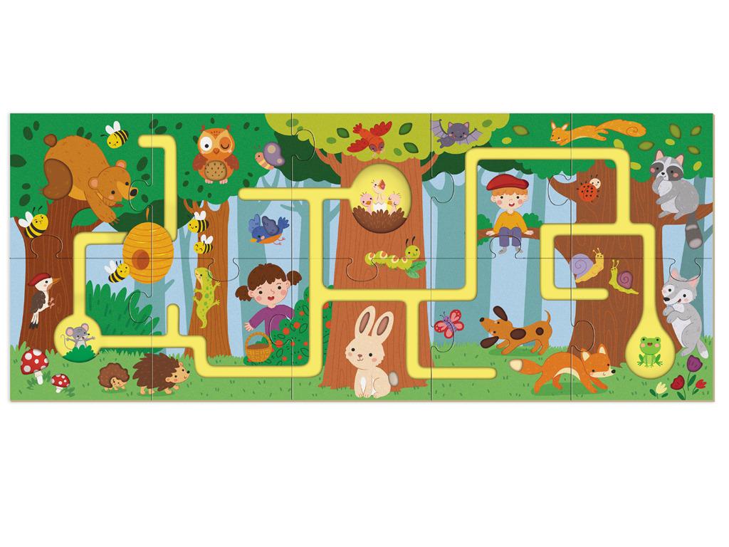 Пазл-лабіринт Моя мандрівка лісом 10 ел. (300585) - фото 4 Пазл-лабіринт Моя мандрівка лісом 10 ел. (300585) - фото 4