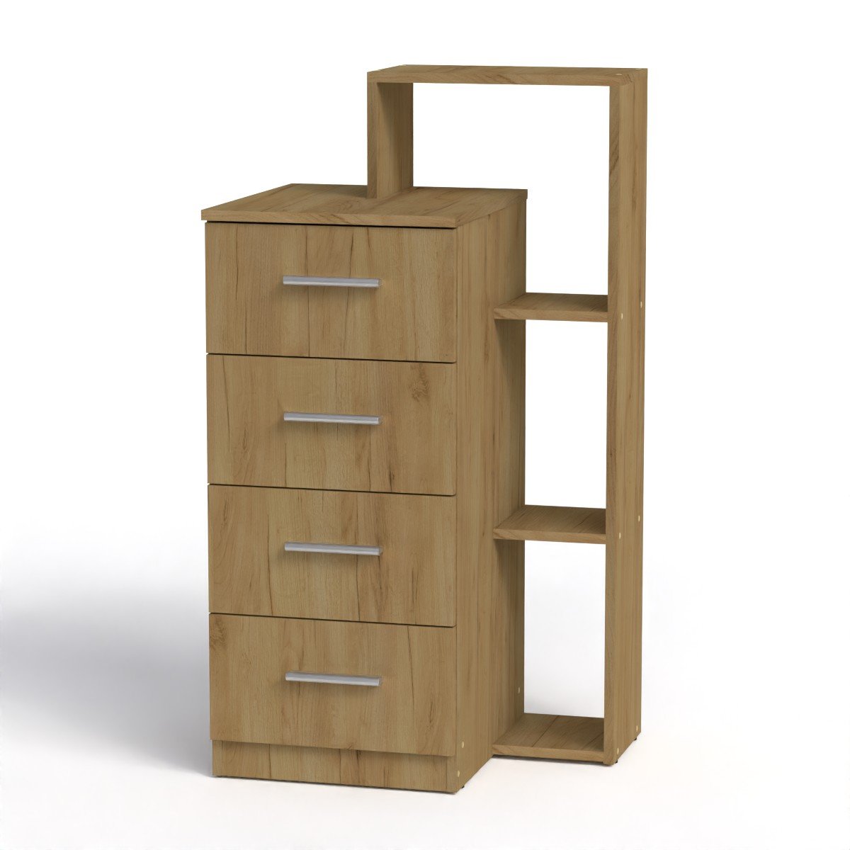 Комод на 4 ящика з полками Компаніт 4 1П 60,2х47х110 см Дуб крафт золотой (16569)