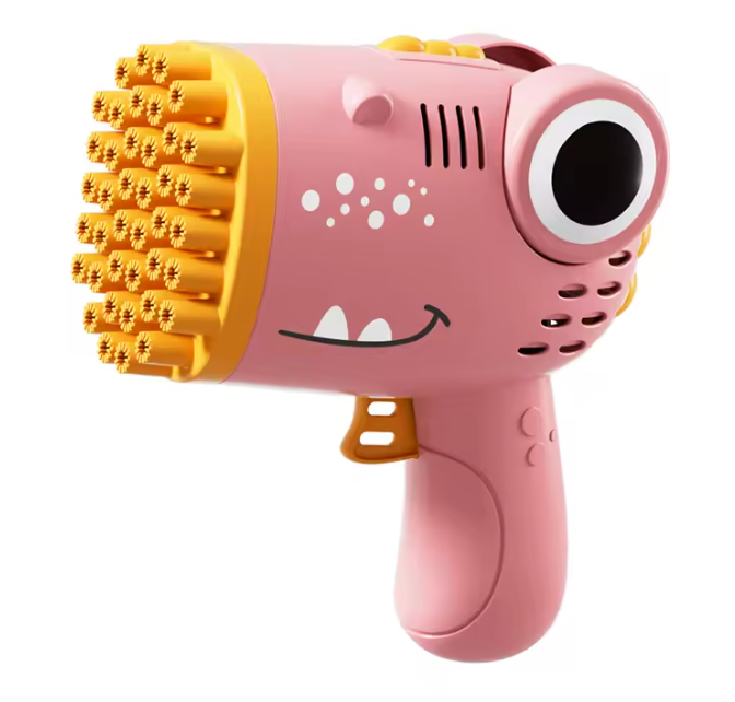 Іграшка пістолет для бульбашок 40 отворів бульбашкомет DinoOne Pink (27455432) Іграшка пістолет для бульбашок 40 отворів бульбашкомет DinoOne Pink (27455432)