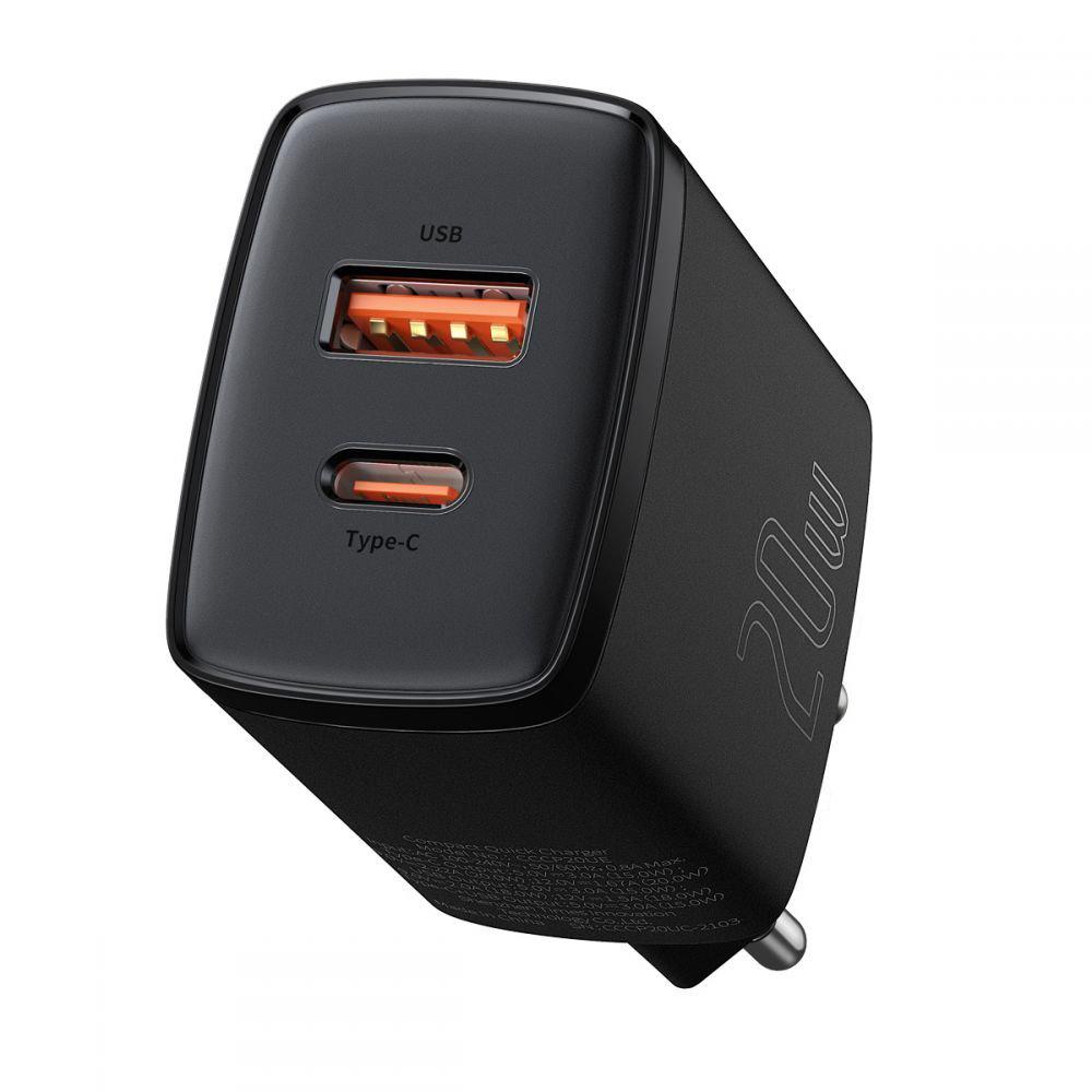 Зарядное устройство сетевое Baseus Compact Quick Charger 20 W Black (CCXJ-B01) - фото 4 Зарядное устройство сетевое Baseus Compact Quick Charger 20 W Black (CCXJ-B01) - фото 4