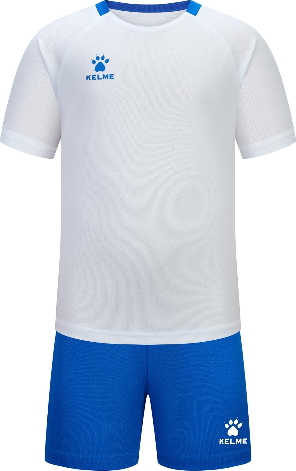 Комплект футбольной формы детский Kelme LUGO 160 см Бело-синий (8451ZB3245.9100)