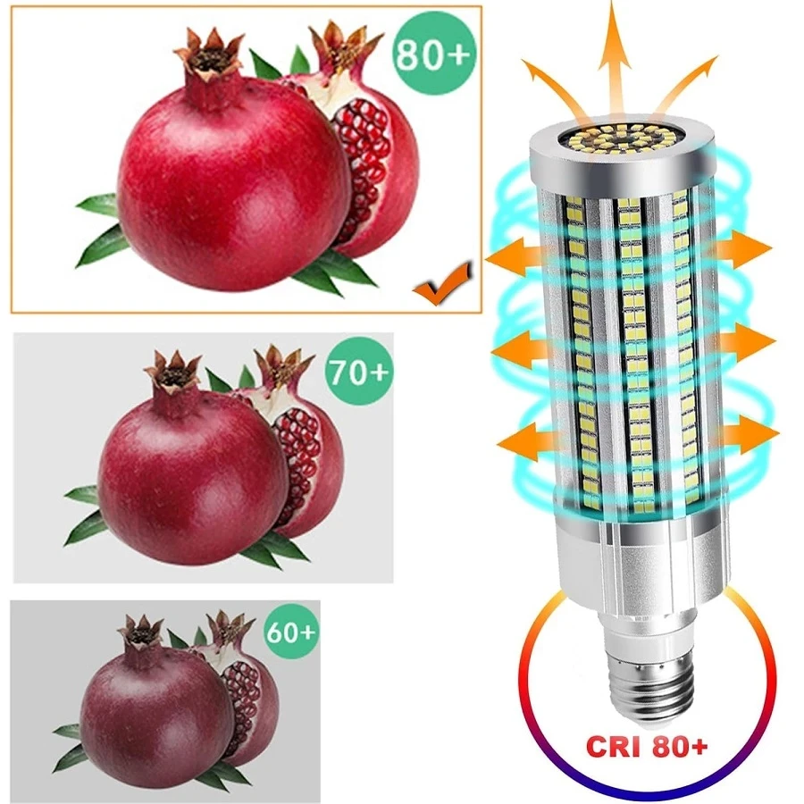 Лампа KukoBot Кукуруза E27 в алюминиевом корпусе на 480 светодиодов 80W - фото 6 Лампа KukoBot Кукуруза E27 в алюминиевом корпусе на 480 светодиодов 80W - фото 6