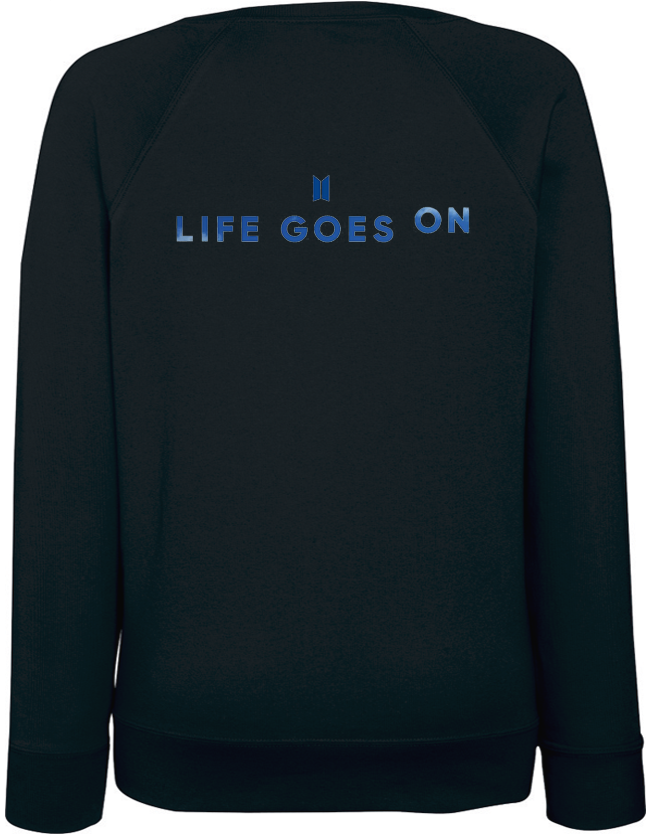 Світшот жіночий BTS Bangtan Boys Beyond The Scene "BE" Life Goes On S Black/Blue - фото 2