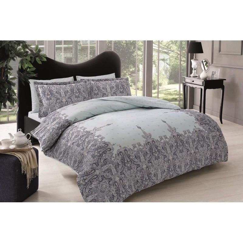 Постельное белье TAC Digital Zafirah turkuaz v01 евро Бирюзовый (svt-2000022214926)