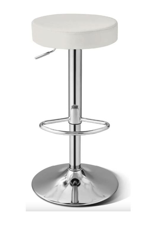 Барный стул Costway Loreto с мягким круглым сиденьем Белый Барный стул Costway Loreto с мягким круглым сиденьем Белый