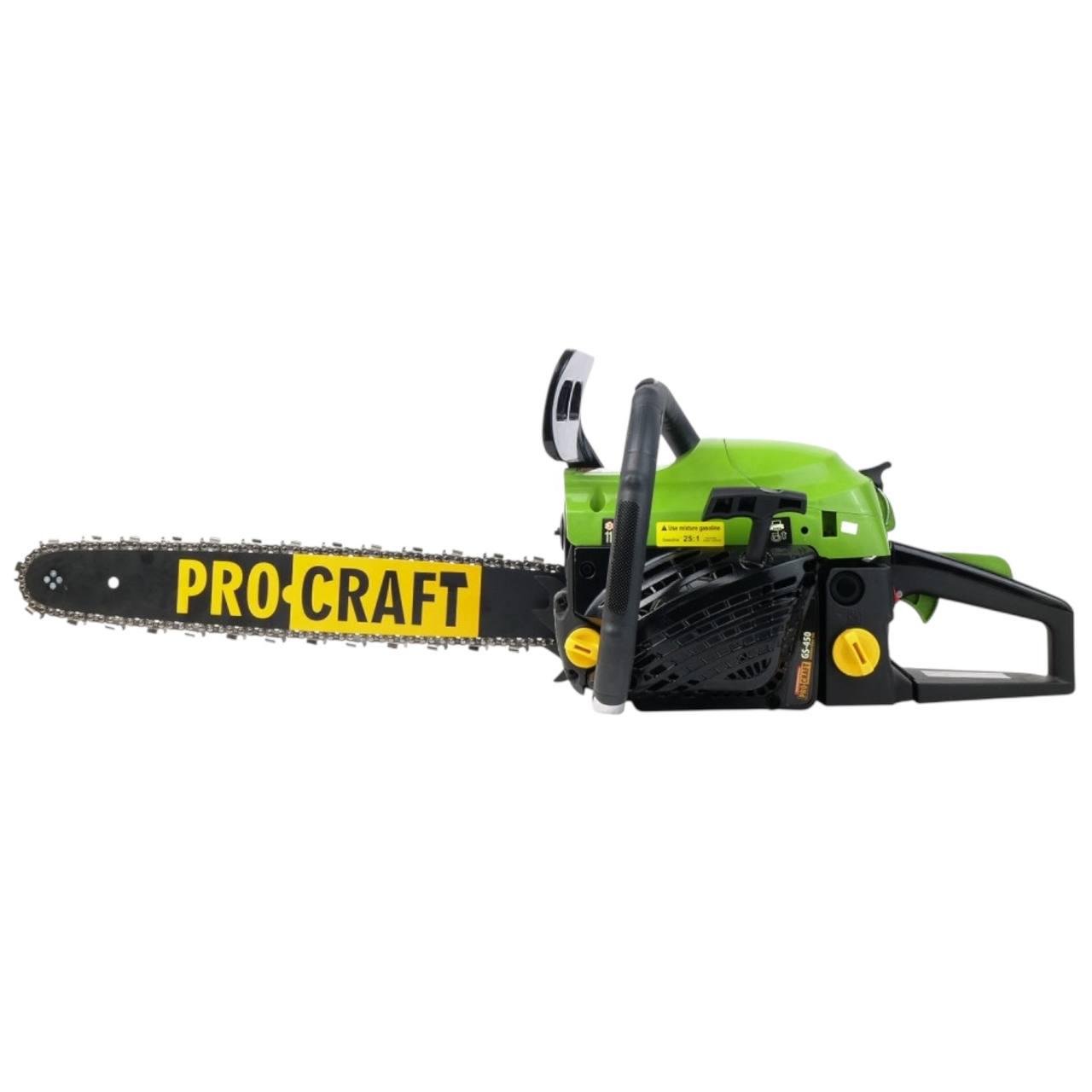 Бензопила ProCraft 3.5 кВт 2-тактна ланцюгова 45 см (GS450)