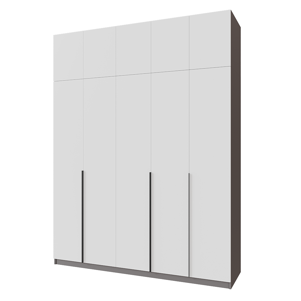 Шафа розпашна з тумбою та антресолью Меблітренд Чиназес Чита-2000.5 2000х500х2550 мм Графітовий/Білий (27707452) - фото 1 Шафа розпашна з тумбою та антресолью Меблітренд Чиназес Чита-2000.5 2000х500х2550 мм Графітовий/Білий (27707452) - фото 1