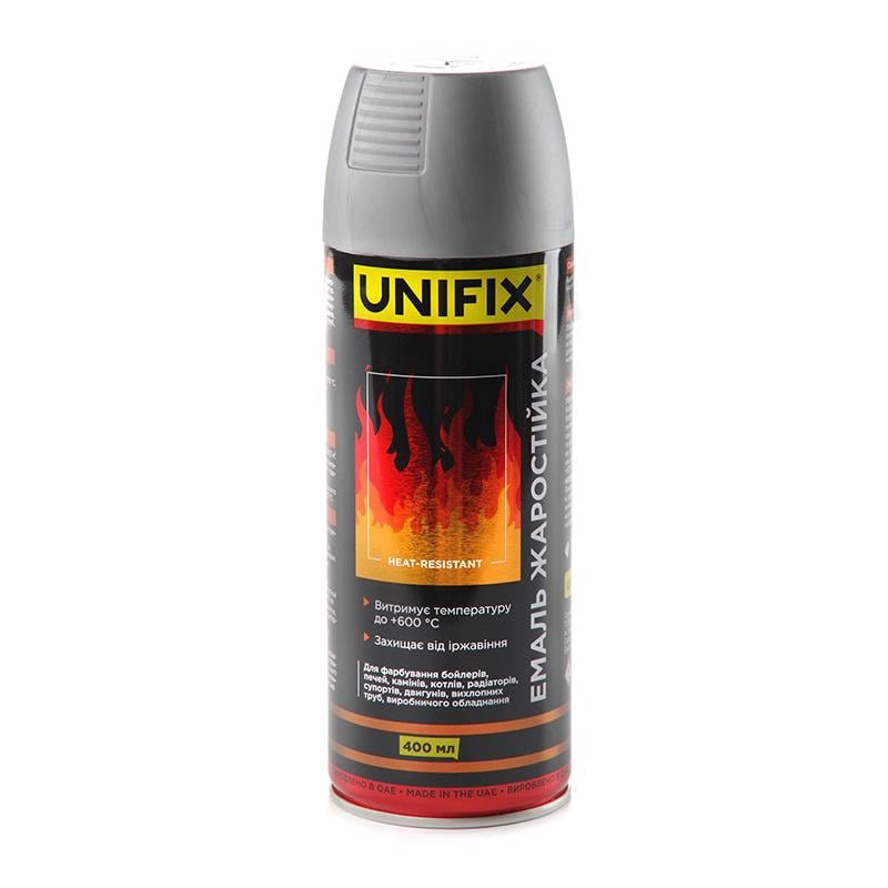 Эмаль жаростойкая Unifix 400 мл Серебристый (951071)