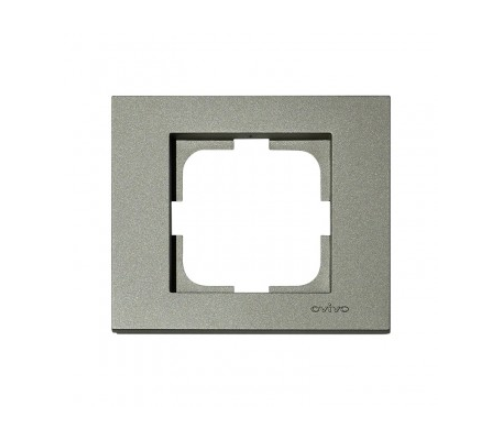 Рамка для розетки Ovivo GRANO одинарная Антрацитовый (400-130000-096)