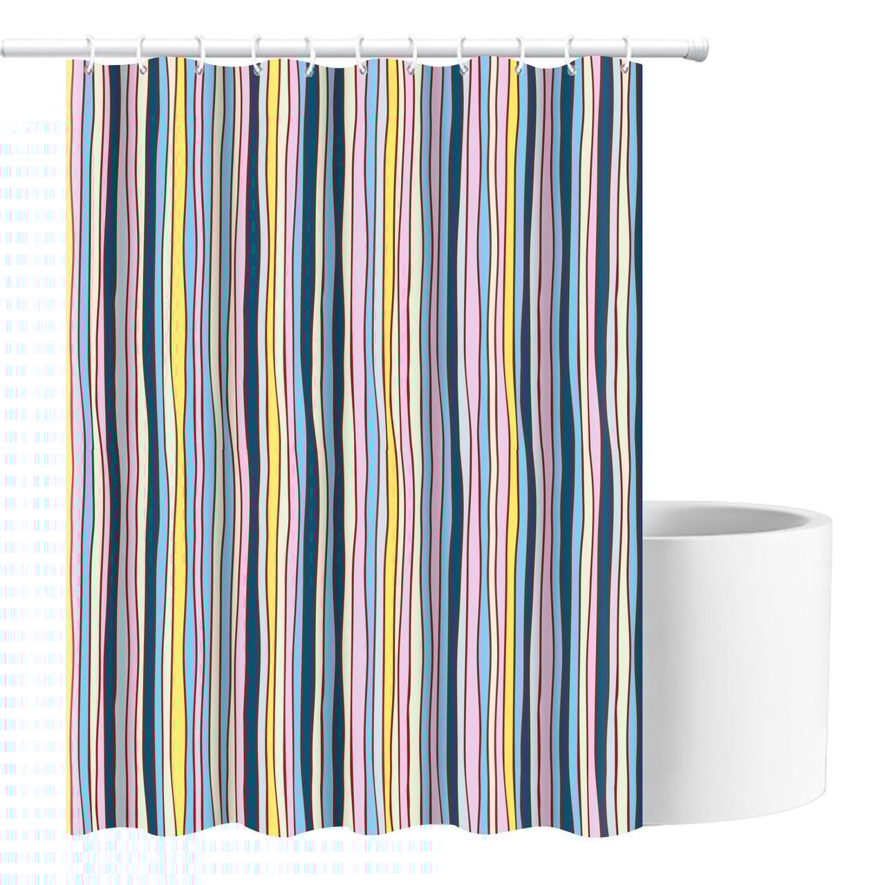 Шторка для ванної кімнати Bathlux водонепроникна з кільцями 180x180 см (1860120240) - фото 2